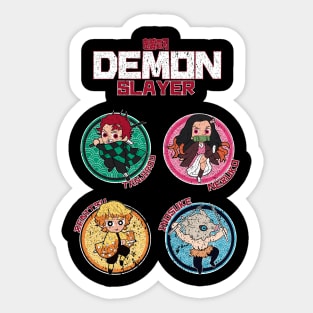 DEMON SLAYER (KIMETSU NO YAIBA): ALL CHARACTERS GRUNGE STYLE Sticker